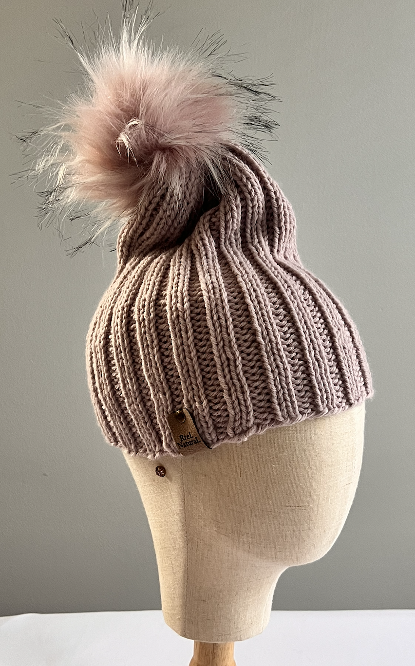 Mauve Pom "Slouch" Style