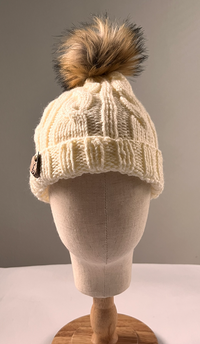 Winter Pom Hat Cream