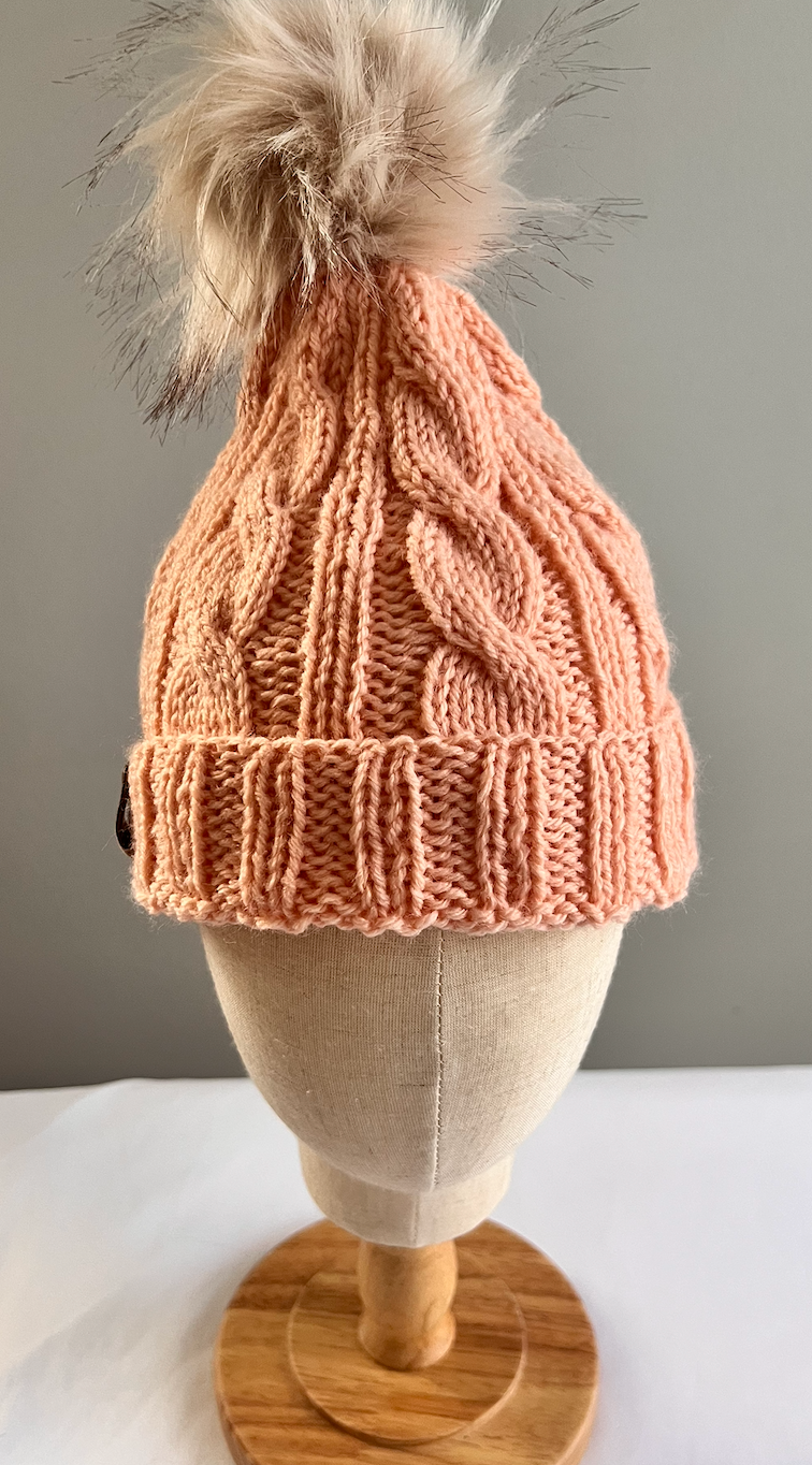 Peach Pom Hat