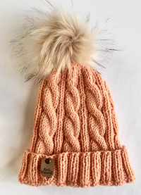 Peach Pom Hat